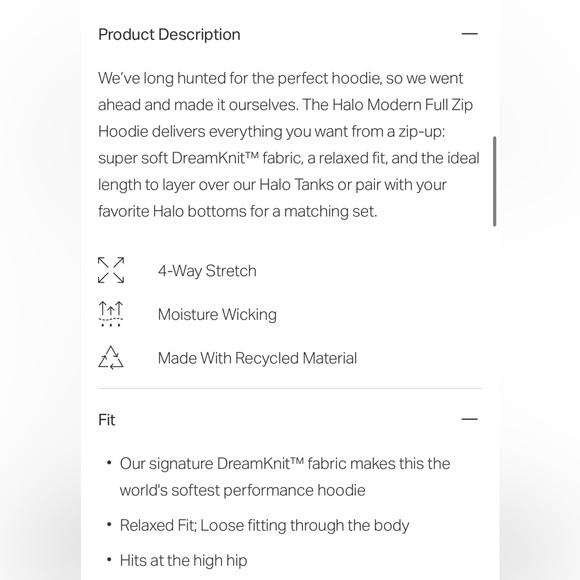 Vuori Halo Modern Full Zip Black - Picture 10 of 10